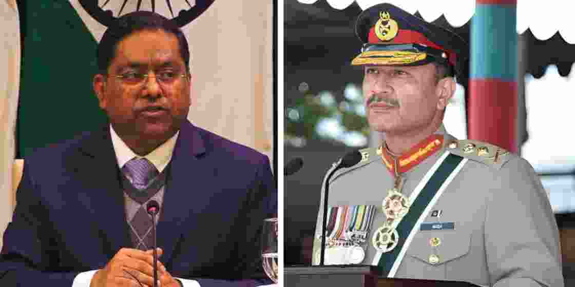 MEA Spokesperson Randhir Jaiswal (L) and Pakistan Army Chief Gen Asim Munir (R). (File photo)