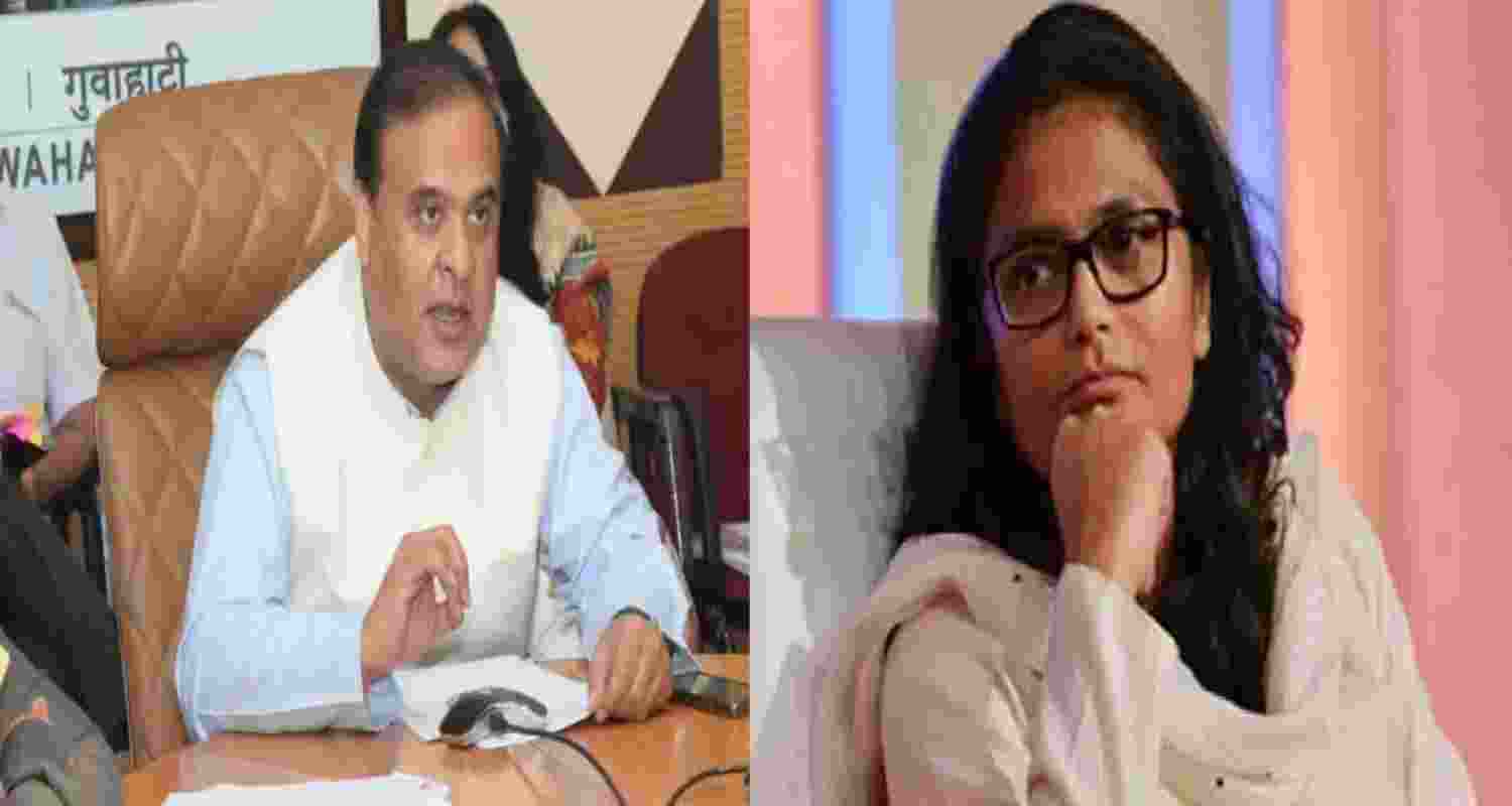 TMC MP Sushmita Dev and Assam Chief Minister Himanta Biswa Sarma.