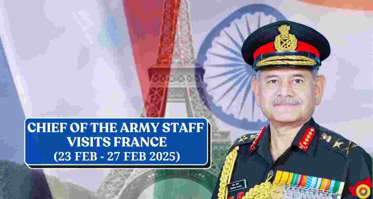 Army Chief Upendra Dwivedi on key France visit.
