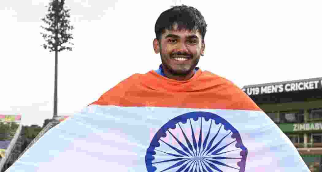 Ayush Mhatre pose after winning the U-9 World Cup. (PC: BCCI/X)