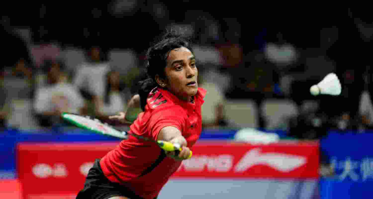PV Sindhu in action against Pornpawee Chochuwong of Thailand.