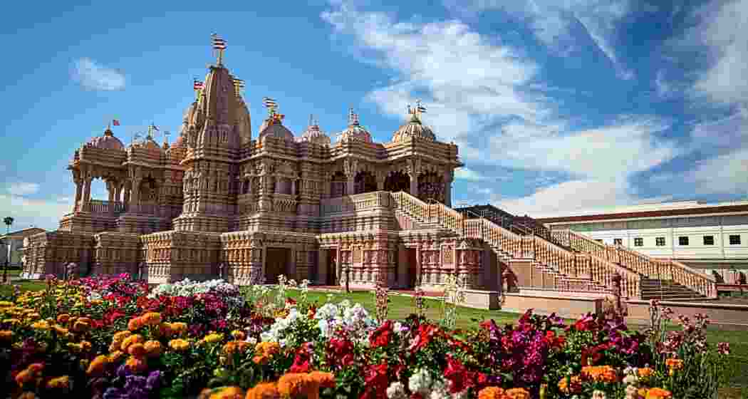 The BAPS Hindu Temple in Chino Hills, California, was vandalised with graffiti, sparking outrage. India has condemned the act and urged stringent action to protect places of worship. (Image: X@BAPS_PubAffairs)