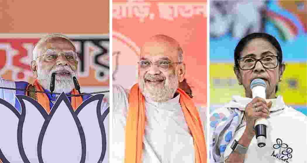 Prime Minister Narendra Modi, Union Home Minister Amit Shah and West Bengal Chief Minister Mamata Banerjee address separate election rallies across the state on Saturday, intensifying the high-stakes campaign battle ahead of the Assembly polls.
