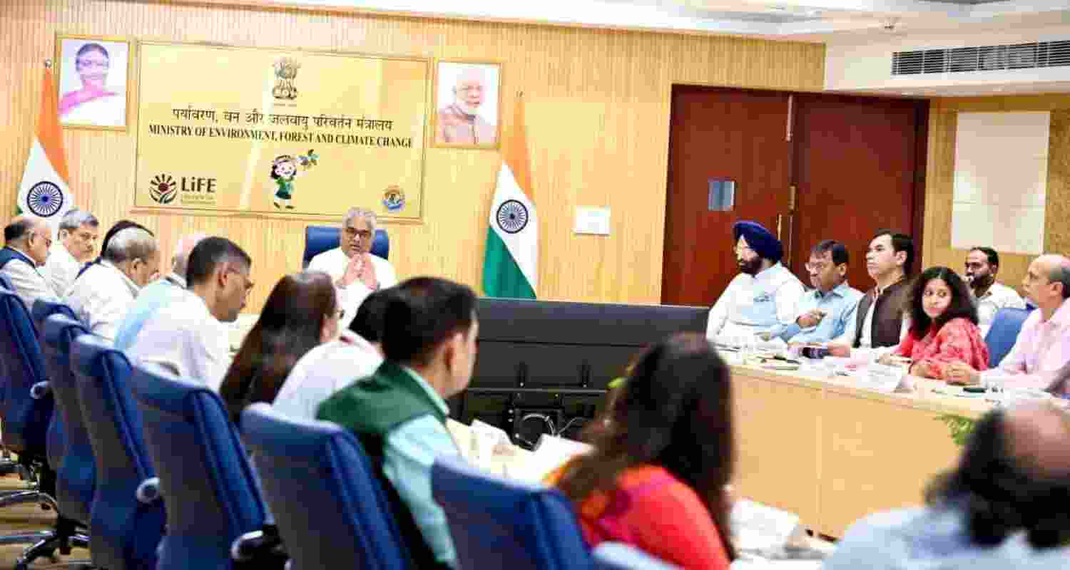 Union Environment Minister Bhupender Yadav held a high-level meeting in New Delhi on Tuesday which focused on several key actions, including the installation and monitoring of Online Continuous Emission Monitoring Stations, the deployment of Air Pollution Control Devices, and the implementation of an Integrated Waste Management Plan for waste collection and disposal - Image via X.
