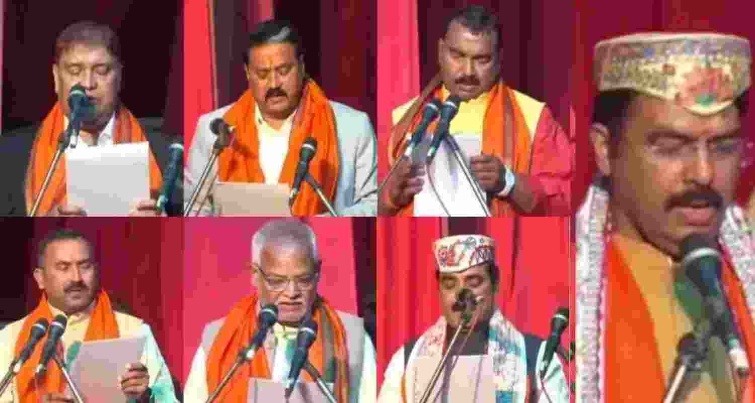 Seven BJP MLAs took oath as ministers in Bihar. 