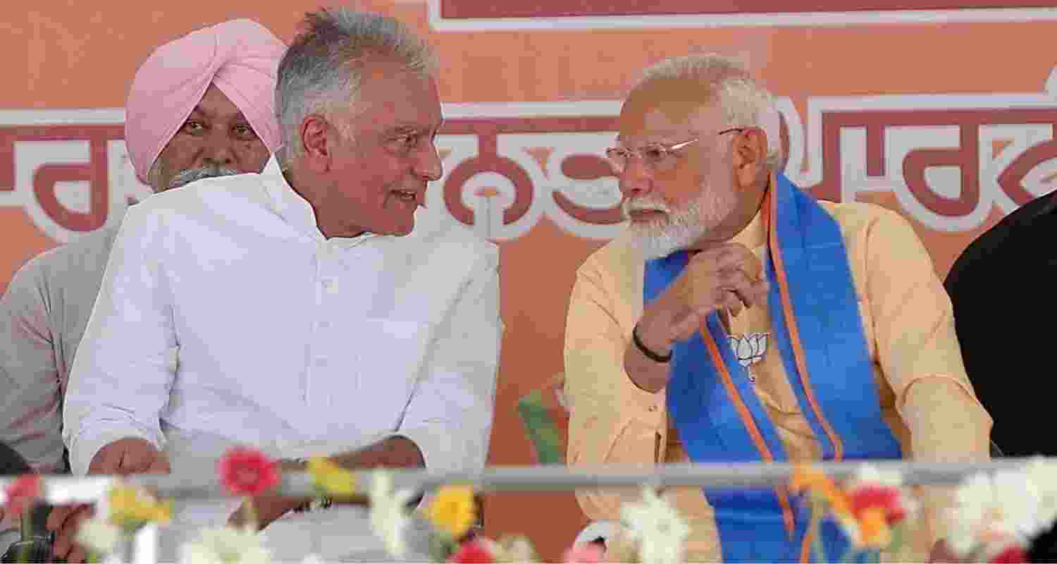 Punjab BJP president Sunil Jakhar with Prime Minister Narendra Modi. File photo.