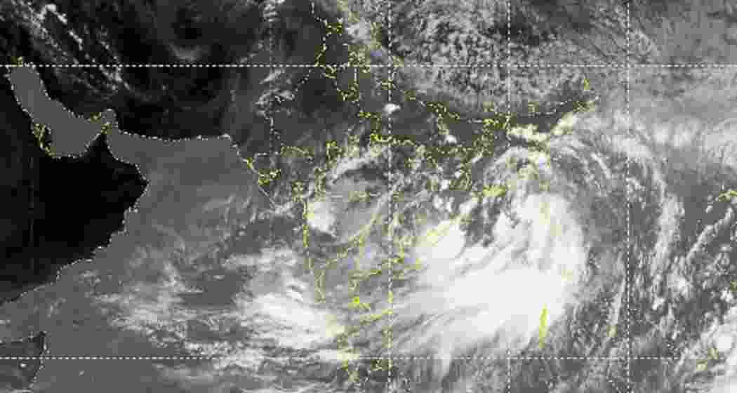 Satellite imagery shared by the IMD reveals a deep depression gathering strength over the Bay of Bengal, signalling heavy rainfall and strong winds for coastal Bengal in the coming days. Authorities are on alert as the system approaches.