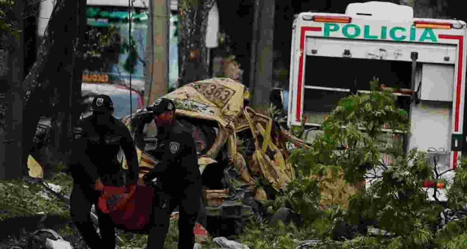 A military helicopter was shot down by the suspected terror group department of Antioquia in northern Colombia, killing 12 officers and injuring several others.