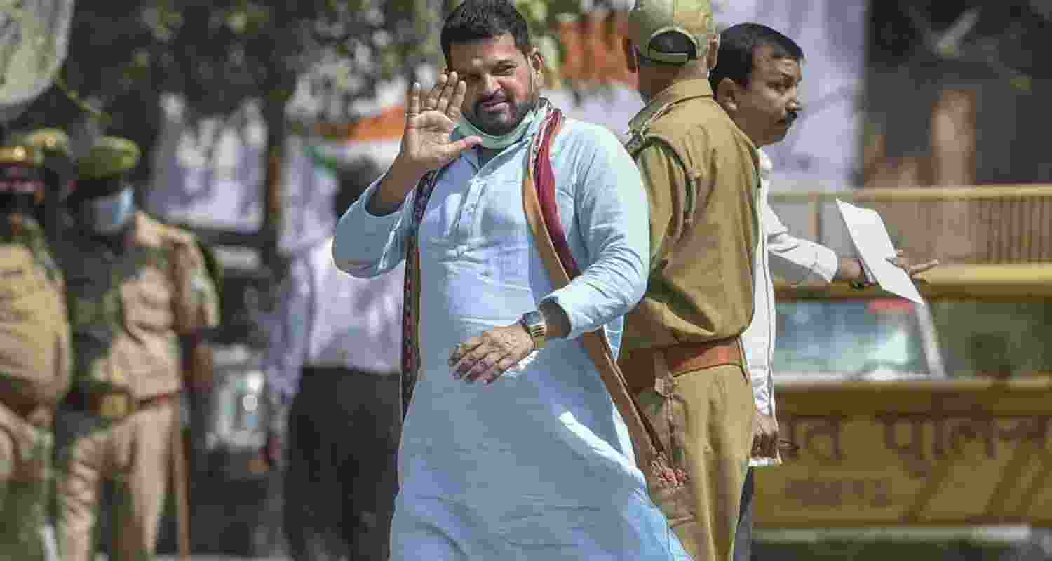  BJP MP and former Wrestling Federation of India (WFI) chief, Brij Bhushan Sharan Singh.