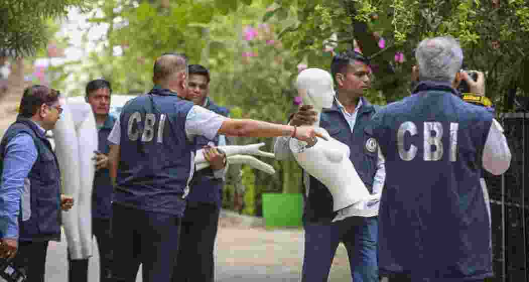 Central Bureau of Investigation (CBI) officials recreate the crime scene in Twisha Sharma death case, at the accused Giribala Singh's residence, in Bhopal, Madhya Pradesh on Monday.