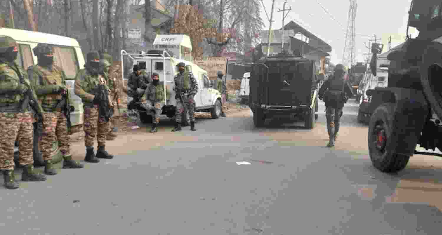 A file photo of security personnel during an encounter with Naxalites in Chhattisgarh. 