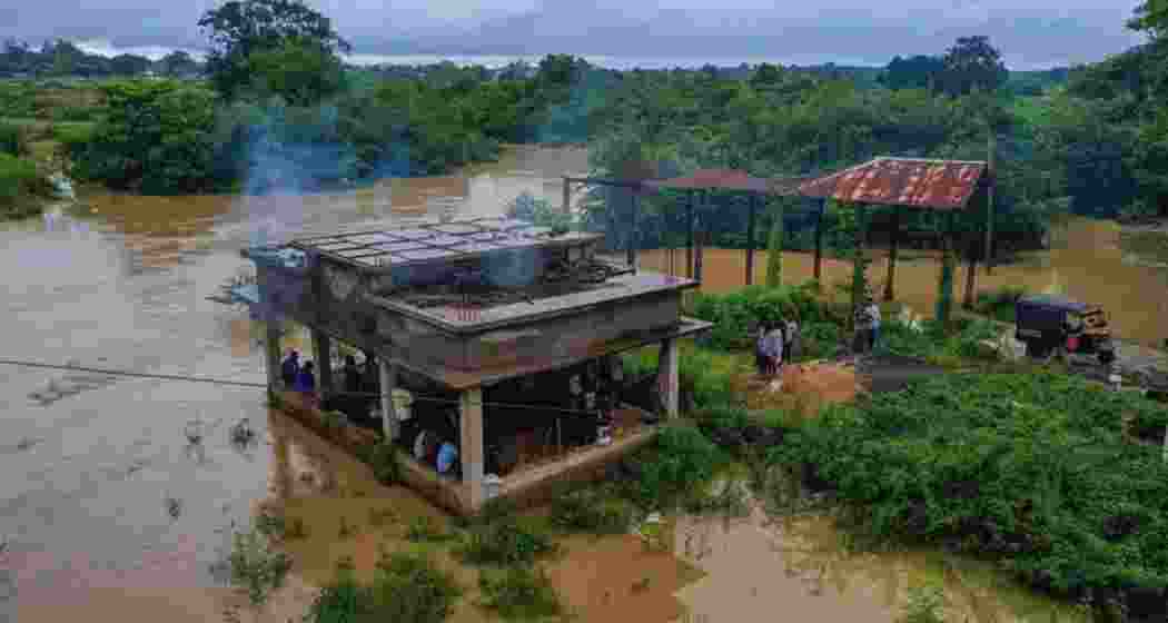 A village in Chhattisgarh’s Bastar district lies submerged after the recent flash floods.