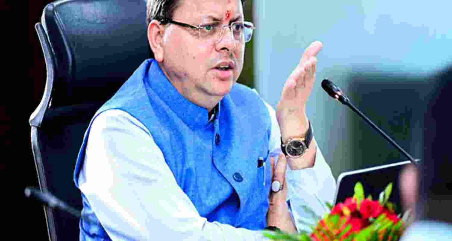 Chief Minister Pushkar Singh Dhami .