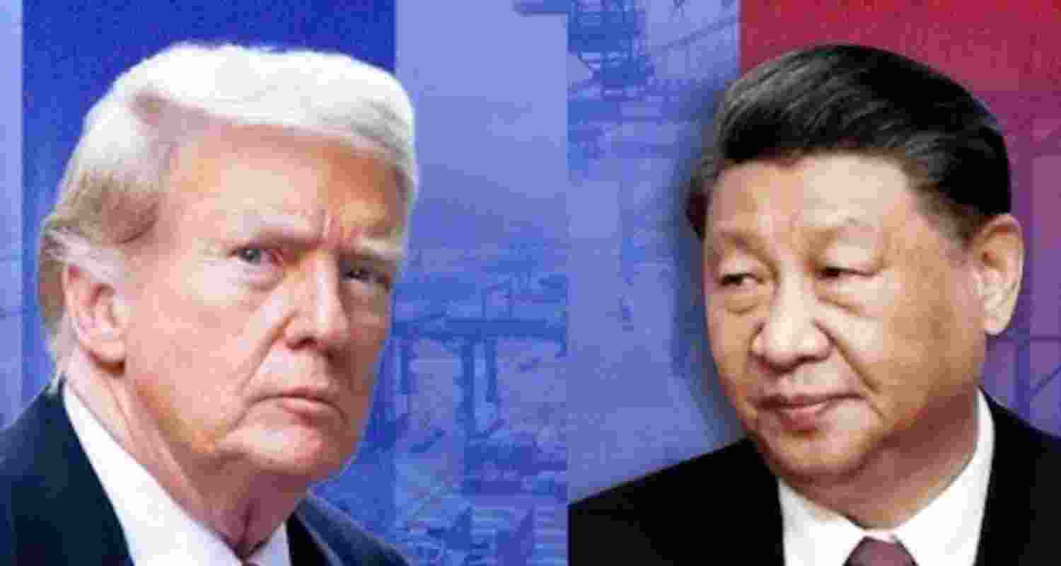 US president Donald Trump and Chinese President Xi Jinping. File photo.
