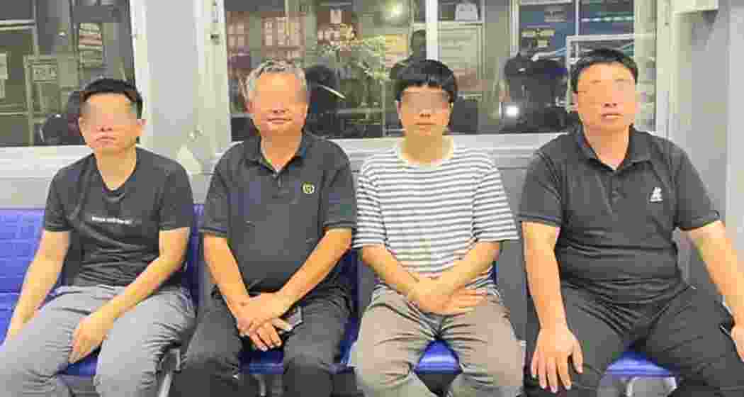 The four Chinese nationals detained by Thai police for allegedly attempting to remove documents from the site of the collapsed high-rise in Bangkok following the devastating 7.7-magnitude earthquake in Myanmar.