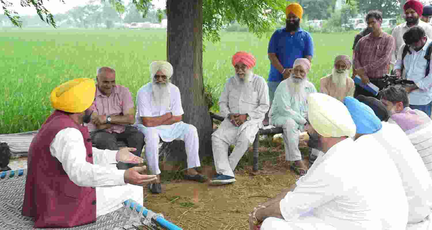 Punjab CM interacts with farmers; water, drugs and debt talk