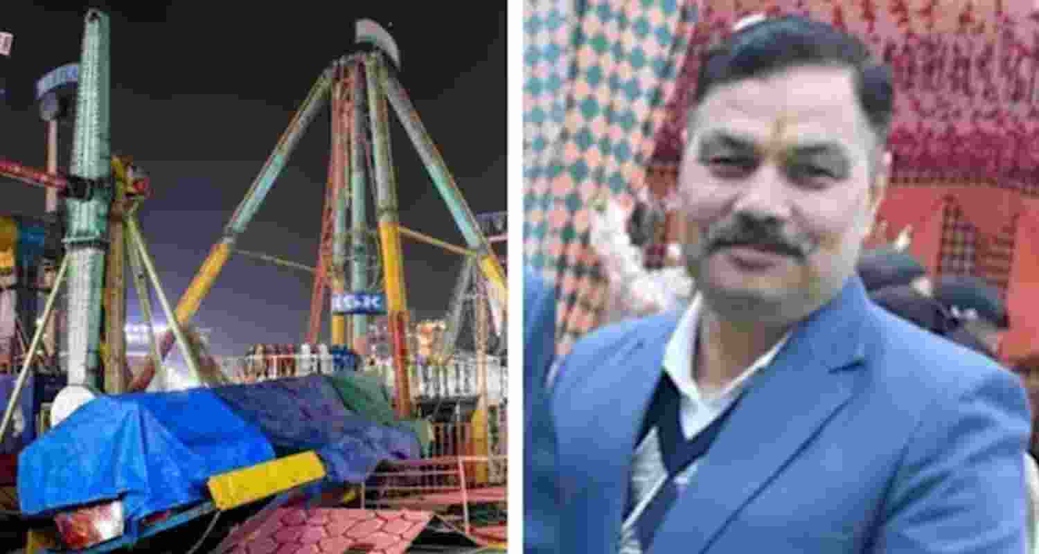 Haryana police inspector Jagdish Prasad, who died trying to save people at the Surajkund fairgrounds after a giant swing snapped mid-air and collapsed, was cremated with state honours.