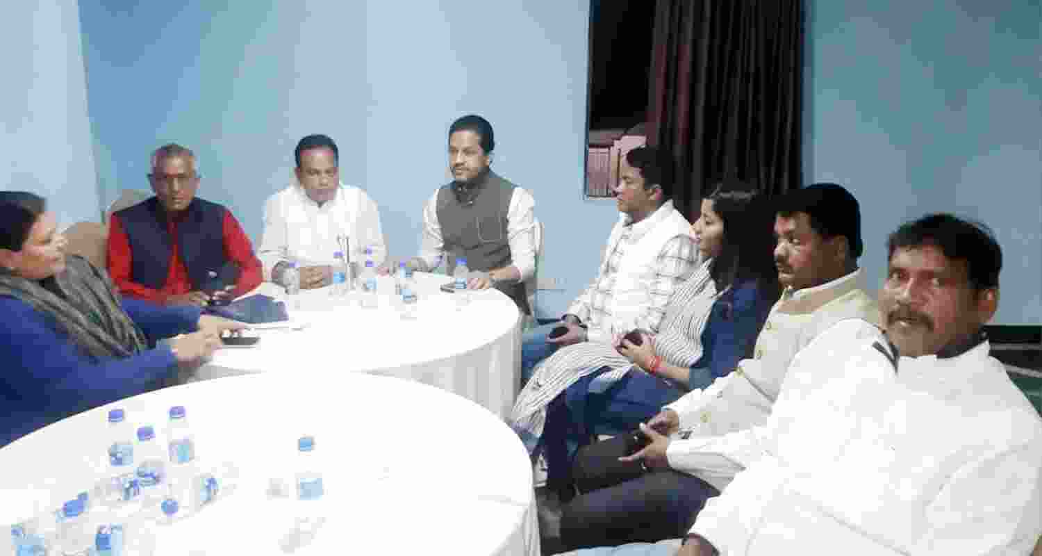 Members of the Legislature from the Congress party gathered for a meeting in Jharkhand
