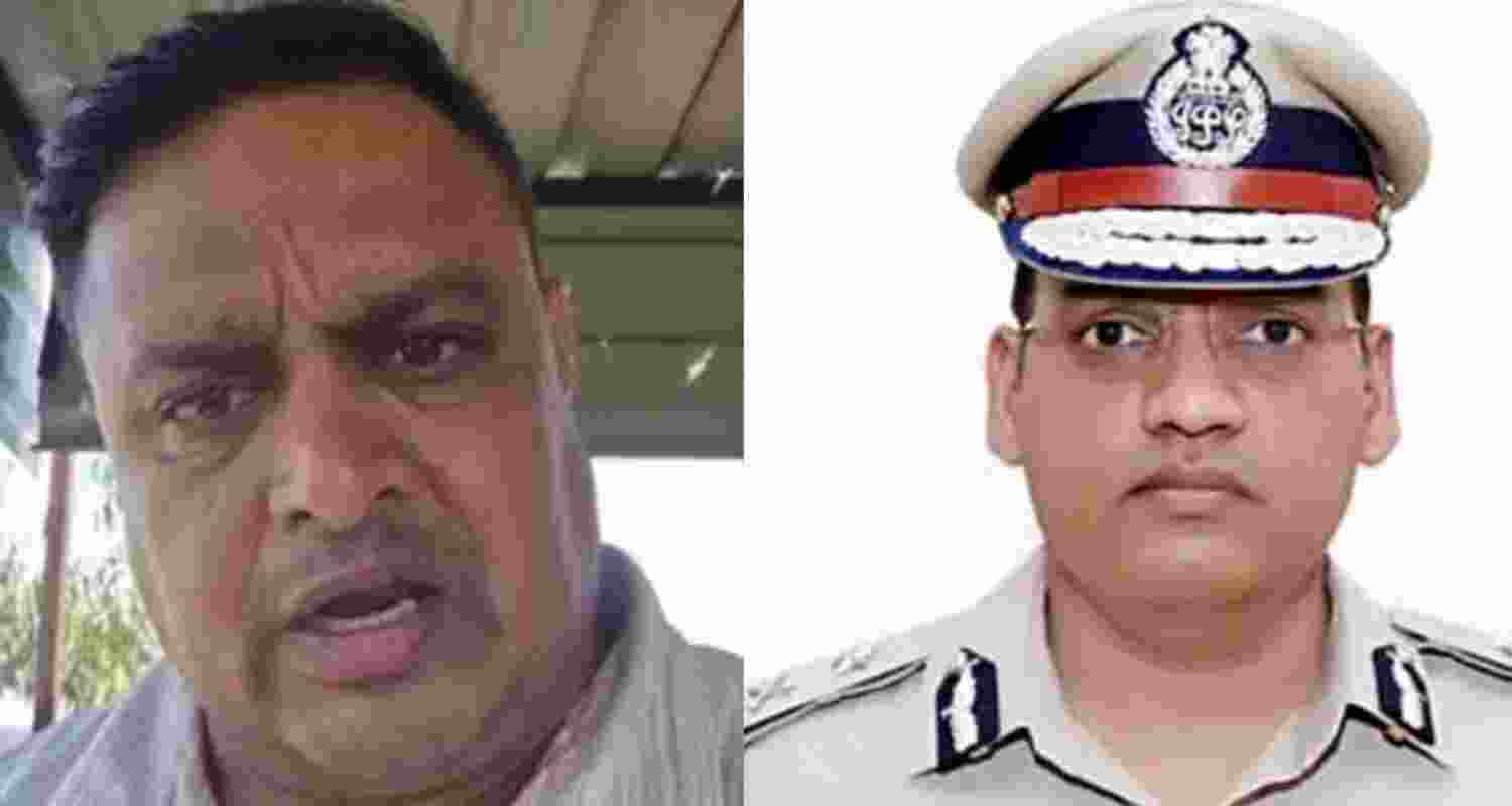 ASI Sandeep Lather (L) and IPS officer Y Puran Kumar (R).