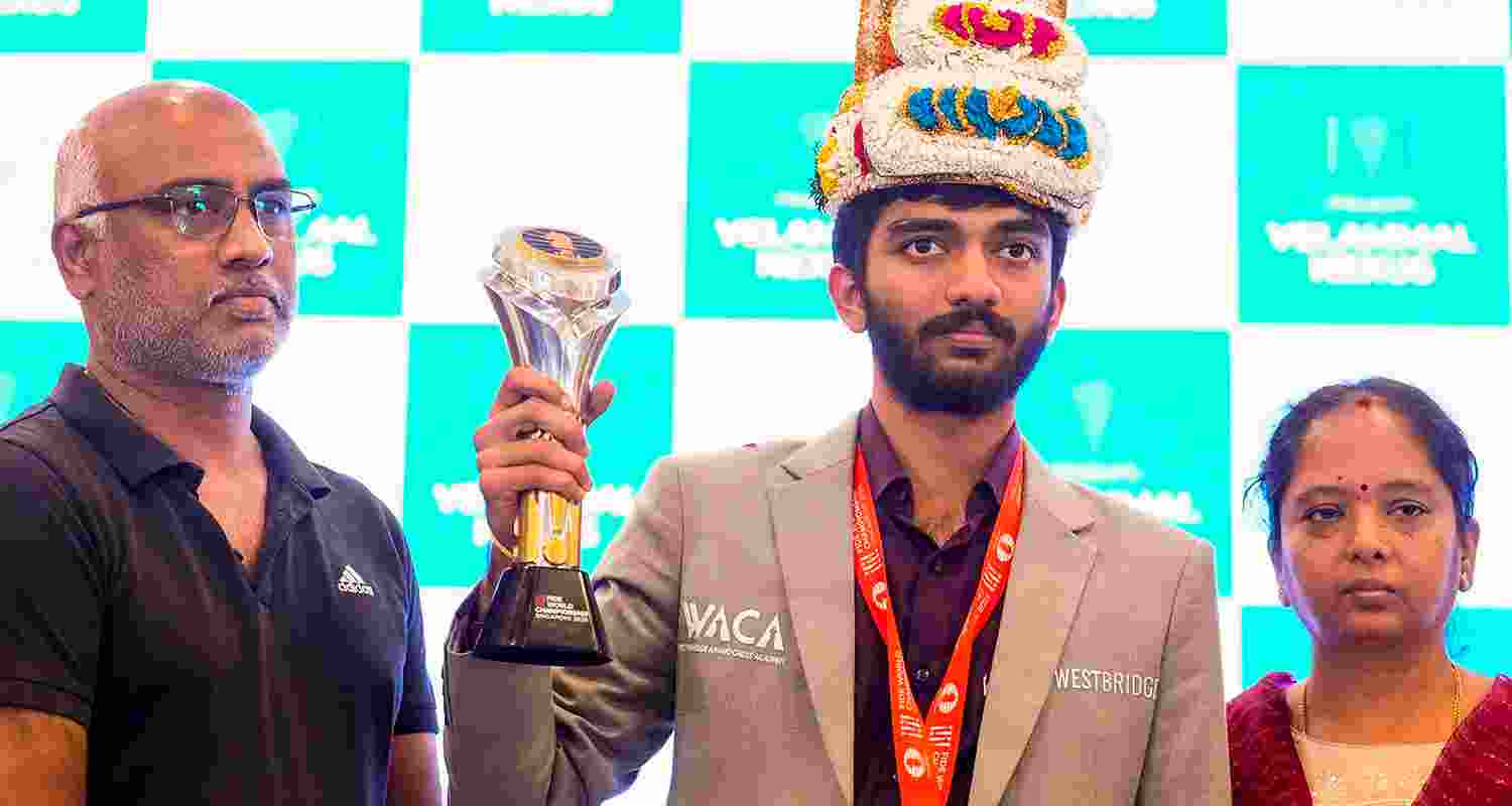 In a world championship, it's not only about chess. There is a lot of mental and emotional pressure to deal with, Gukesh said in a press meet organised by Velammal Vidyalaya, his childhood school.