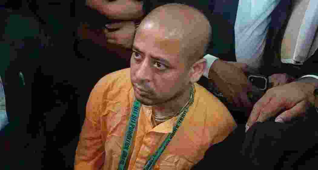 ISKCON monk and spokesperson for the Bangladesh Sammilit Sanatan Jagaran Jote, Chinmoy Krishna Das. File photo.