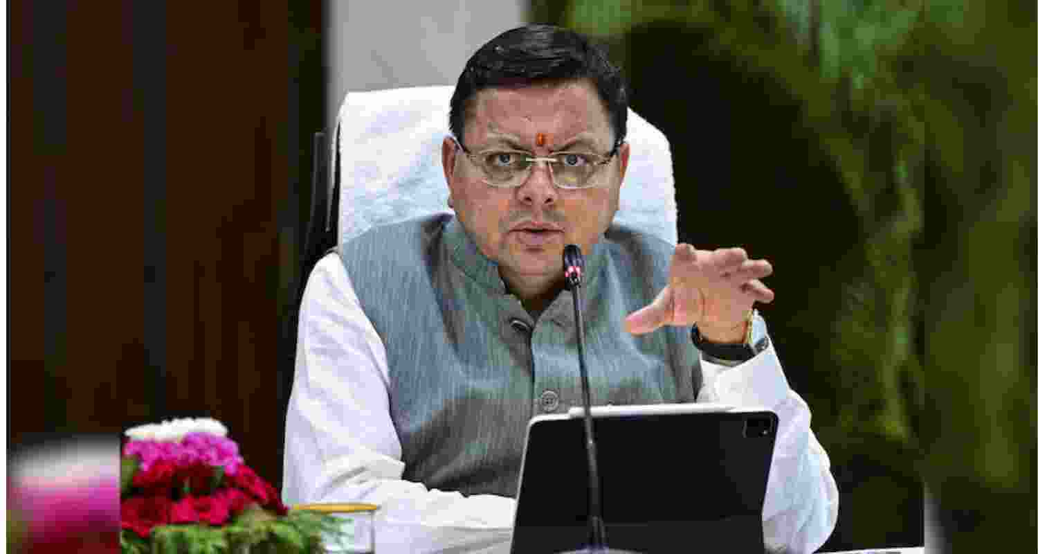 A file photo of Uttarakhand Chief Minister Pushkar Singh Dhami.