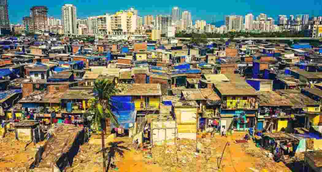 The Dharavi slum in Mumbai 
