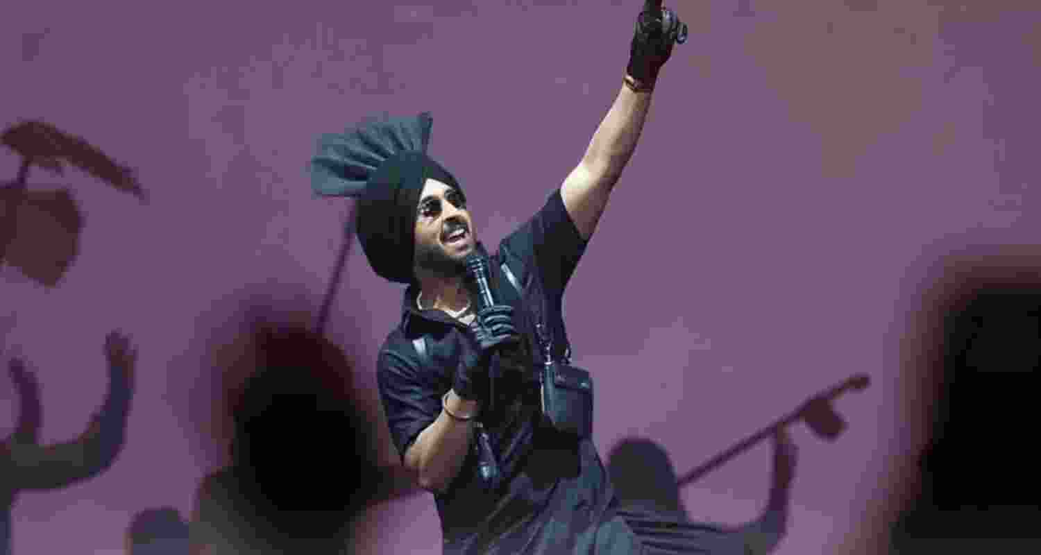 Diljit Dosanjh performing at his Dil-Luminati concert, New Delhi.