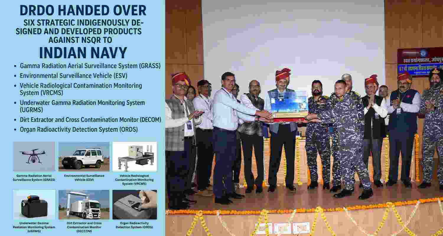 DRDO hands over 6 indigenously designed products to Navy