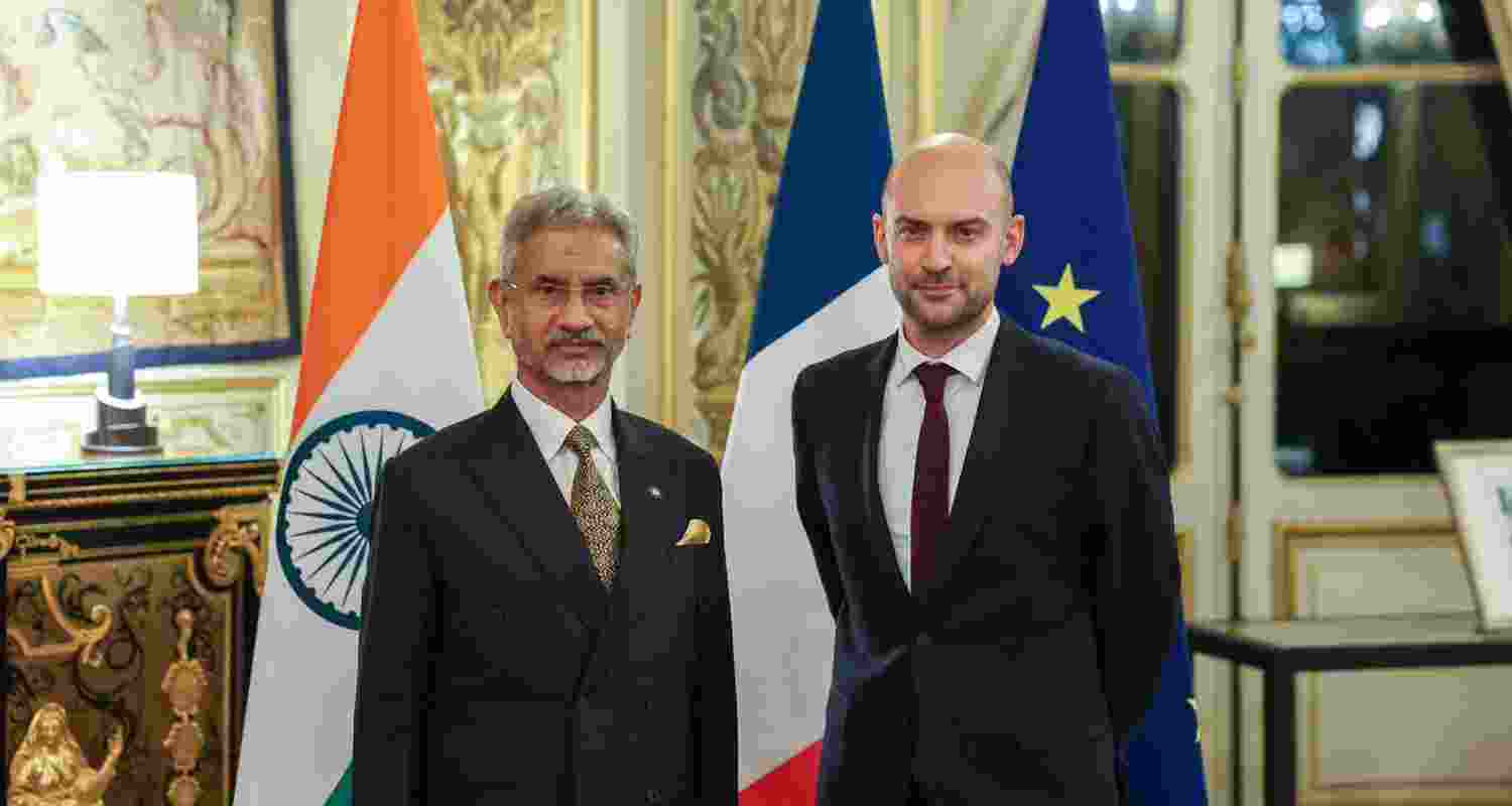 S Jaishankar meets French counterpart Jean-Noel Barrot in Paris. 