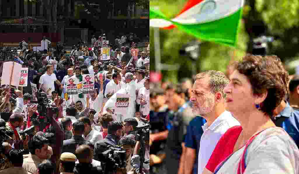 Rahul-Priyanka Protest