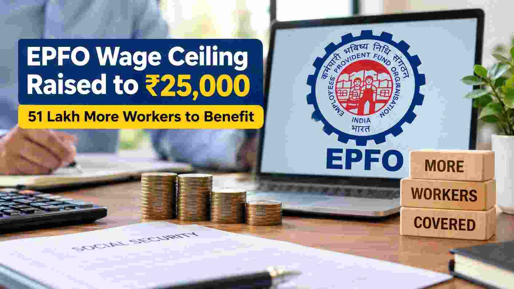 EPFO wage ceiling increased