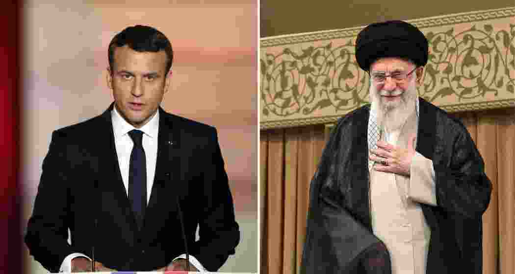 French President Emmanuel Macron (L) has warned Iran of severe consequences if it withdraws from the Nuclear Non-Proliferation Treaty, after Ayatollah Khamenei accused the West of exaggeration.