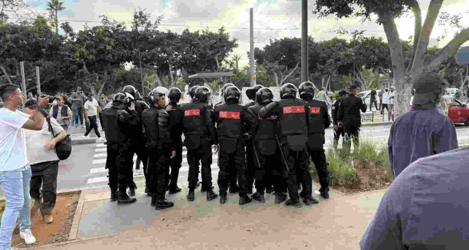 Young Moroccans took to the streets of at least 11 cities, chanting, “Stadiums are here, but where are the hospitals?”