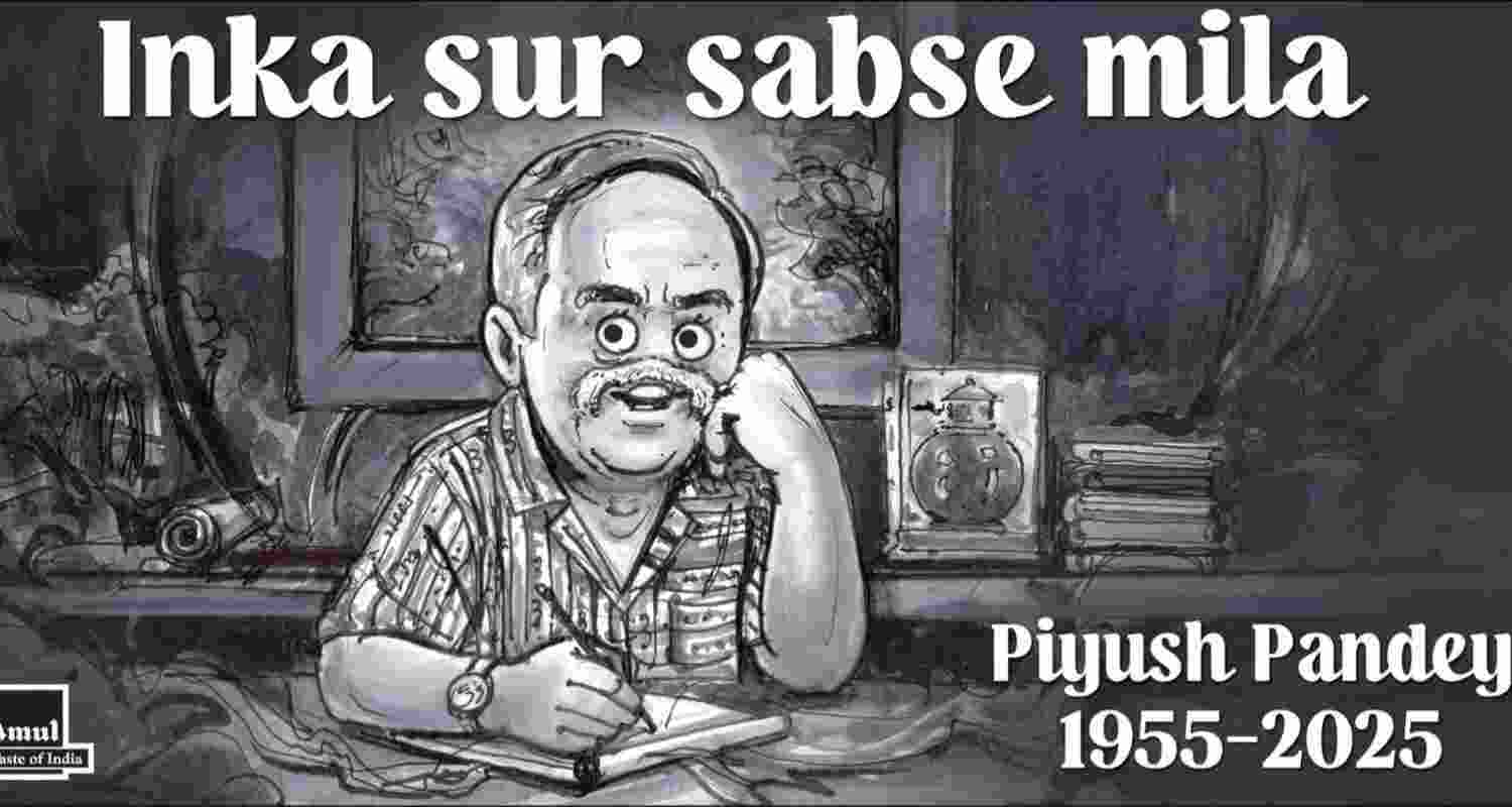 The post, on Amul's official Instagram handle, featured the line, “Inka sur sabse mila”, with the caption, “Amul Topical: Tribute to one of India’s advertising legends!”