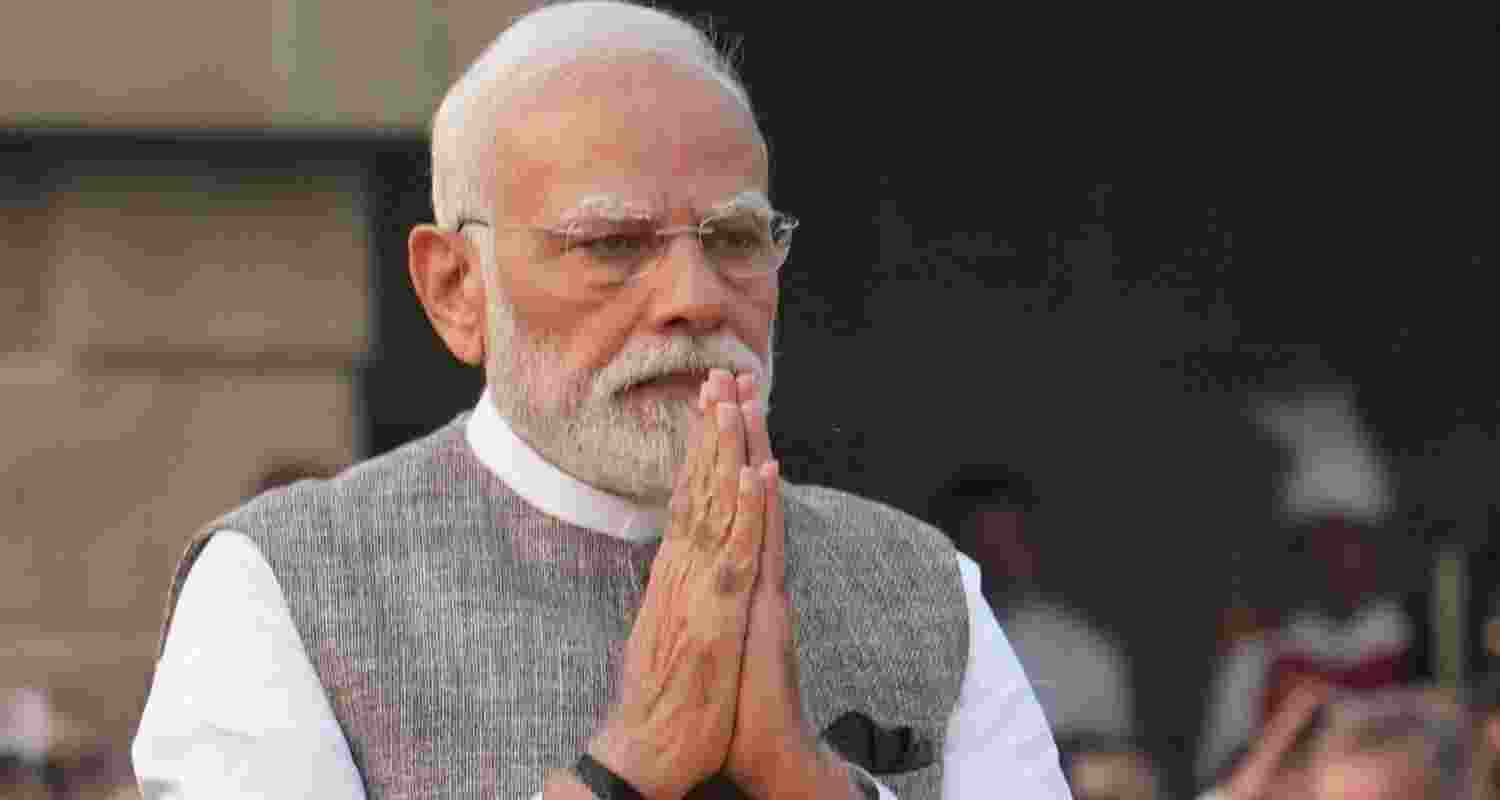 In New Delhi on Thursday, the prime minister said his government will follow Gandhi’s path in building a developed India