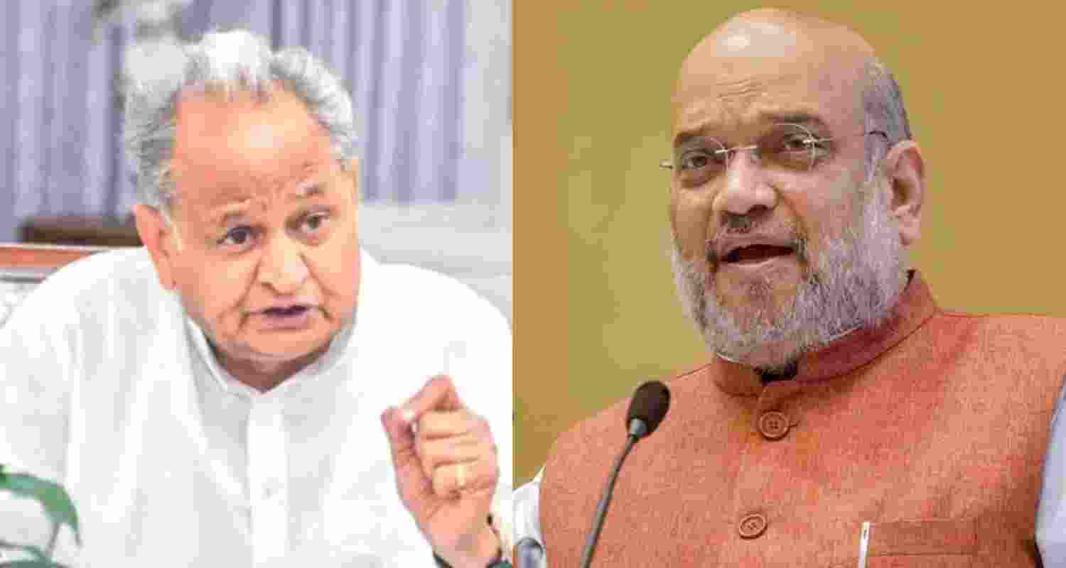 Senior Congress leader Ashok Gehlot and Union Home Minister Amit Shah.