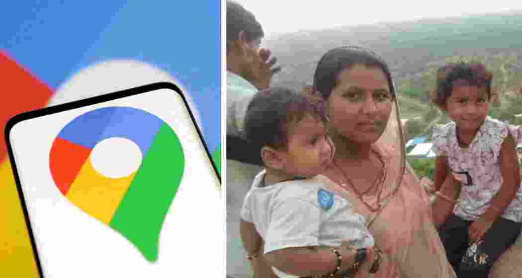 A photograph of the family members who were swept away in the Banas river.