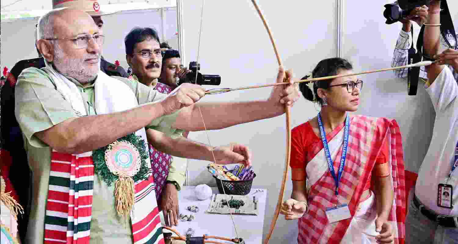 Jharkhand Governor CP Radhakrishnan at a cultural event.