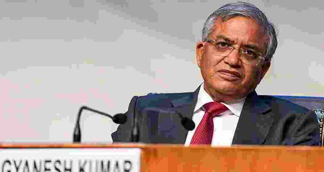 A file photo of Chief Election Commissioner Gyanesh Kumar during a press conference in New Delhi. 