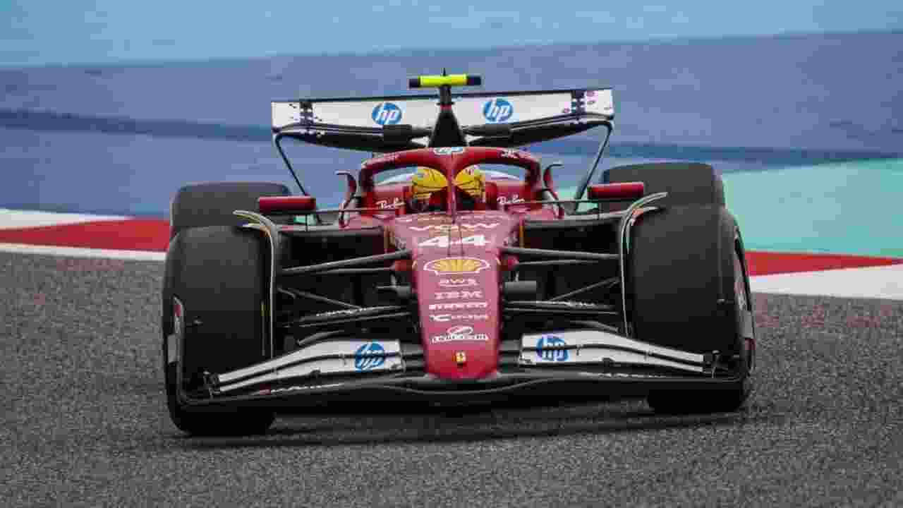 Lewis Hamilton at the Bahrain International Circuit.