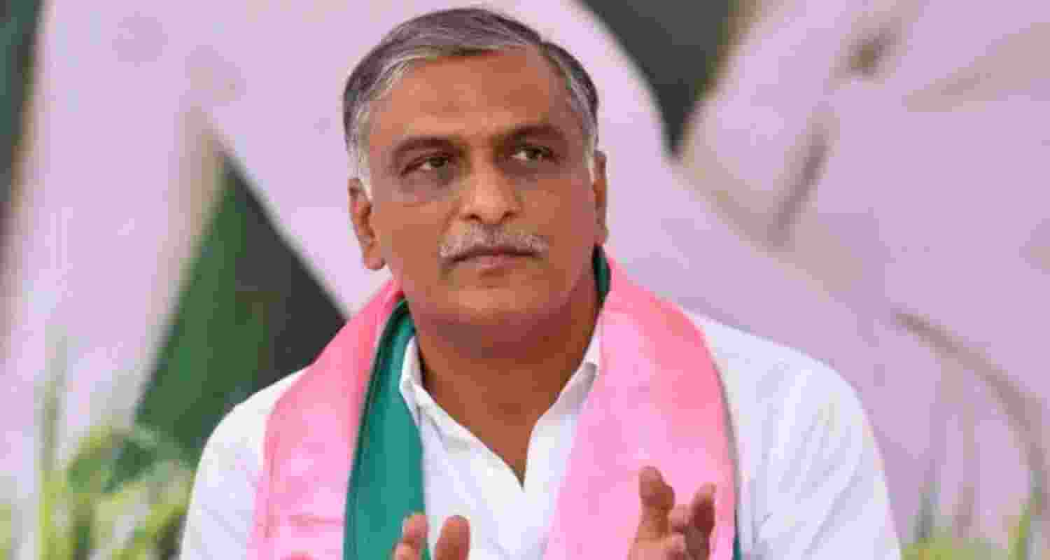 Former Minister and senior Bharat Rashtra Samithi leader T Harish Rao.