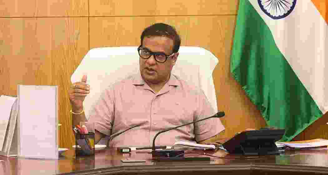 Assam Chief Minister Himanta Biswa Sarma addresses mediapersons.