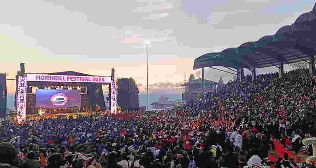 Visitors at Nagaland's Hornbill Festival revel in vibrant tribal performances, traditional games, and international music, marking the silver jubilee of the state’s "festival of festivals."