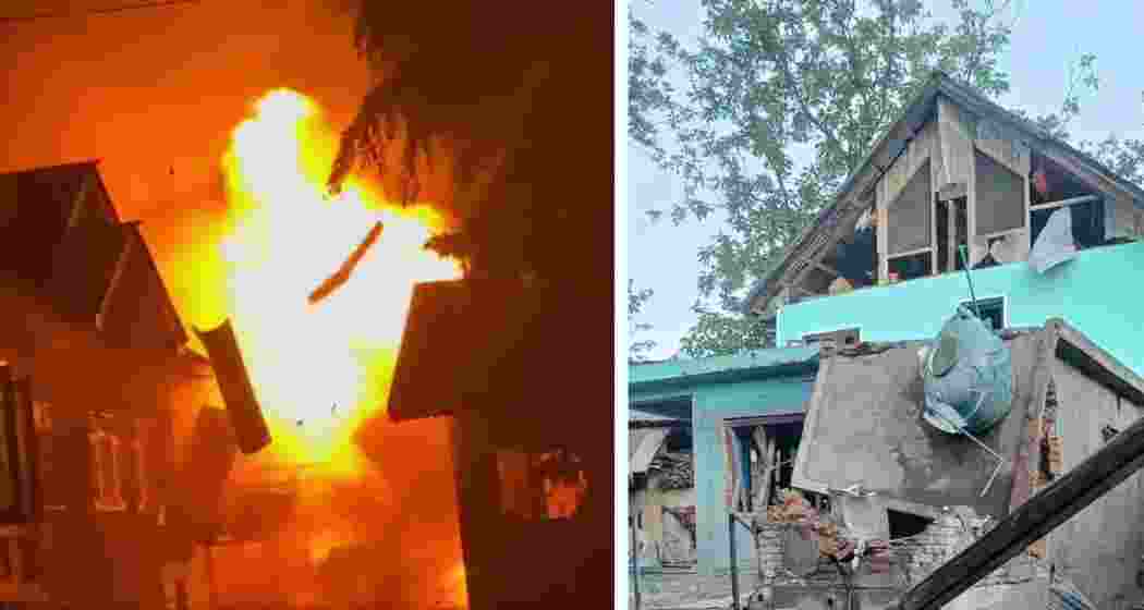 House of Pahalgam attack suspect Adil Hussain Thoker in Bijbehara, Anantnag, after being blown up with IEDs by security forces on Friday, April 25, 2025, during an anti-terror operation.