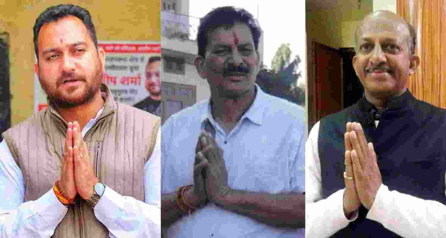 Ashish Sharma (Hamirpur), and K L Thakur (Nalagarh), and Hoshiyar Singh (Dehra).