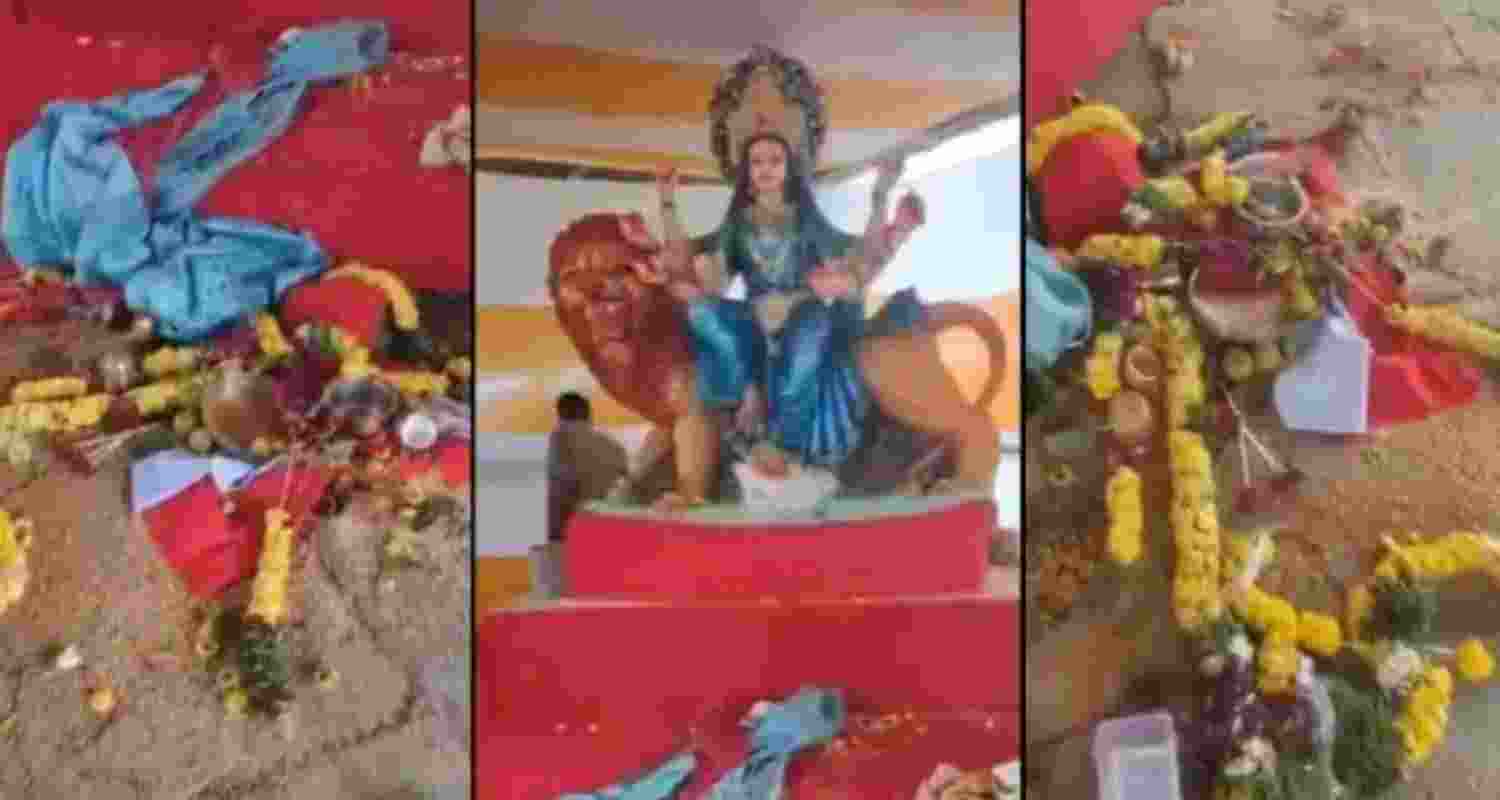 Telangana: A lunatic arrested for Durga idol vandalism