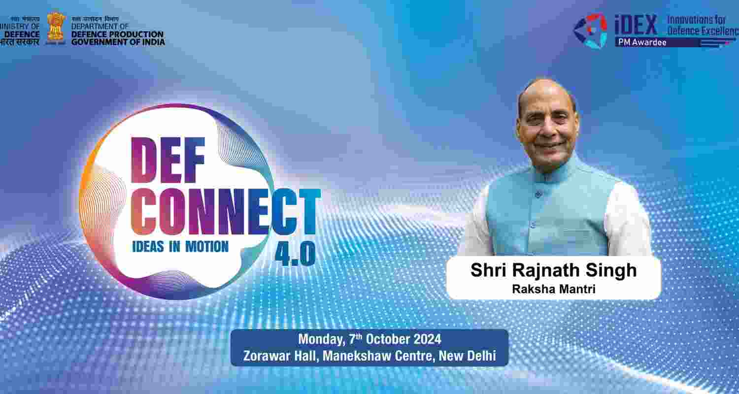 Defence Minister Rajnath Singh To Inaugurate DefConnect 4.0 Aiming to Boost Indigenious Defence Capabilities. Image X.