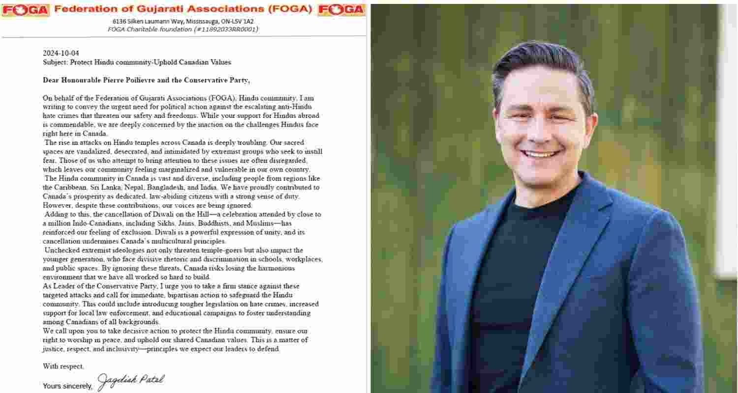 Gujarati Association Urges Action Against Anti Hindu Hate To Oppn Leader Pierre Poilievre.