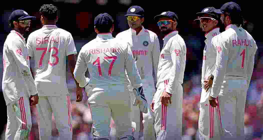 Indian players regroup during the final Test in Sydney, marking the end of their decade-long dominance in the Border-Gavaskar Trophy.